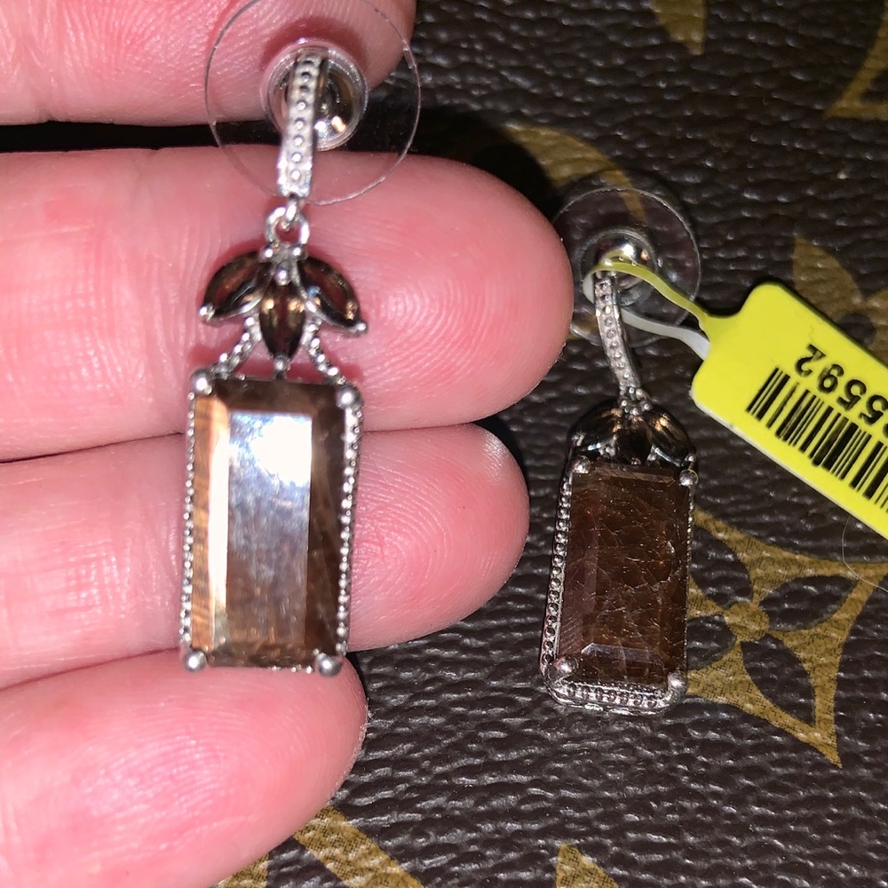 CHOCOLATE SAPPHIRE EARRINGS 18.22cts. - Picture 7 of 8